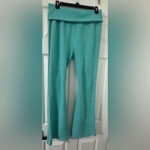 Justice Aqua Fold-Over Waist Pants